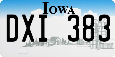 IA license plate DXI383