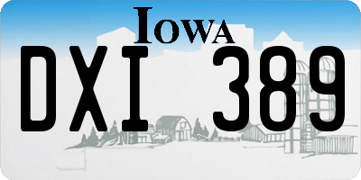 IA license plate DXI389