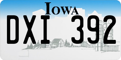 IA license plate DXI392