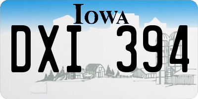 IA license plate DXI394