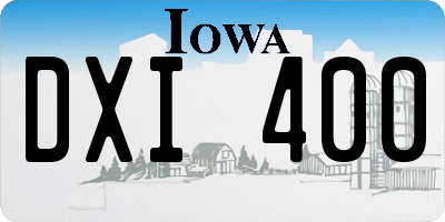 IA license plate DXI400