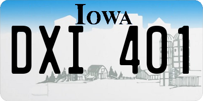 IA license plate DXI401