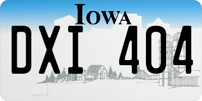 IA license plate DXI404