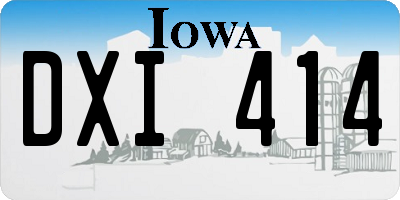 IA license plate DXI414