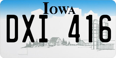 IA license plate DXI416