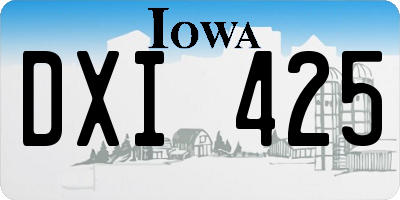 IA license plate DXI425