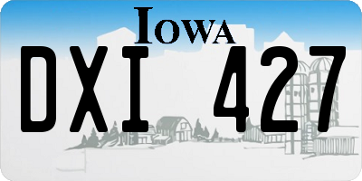 IA license plate DXI427