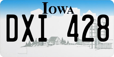 IA license plate DXI428