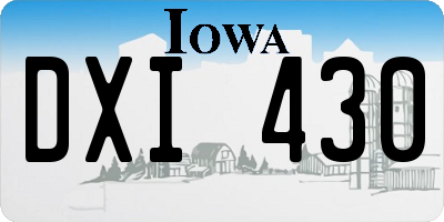 IA license plate DXI430