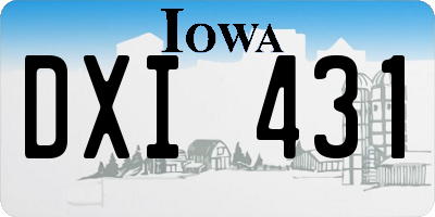 IA license plate DXI431