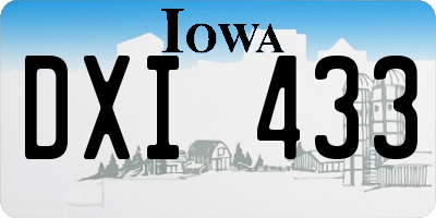 IA license plate DXI433