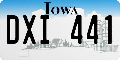 IA license plate DXI441