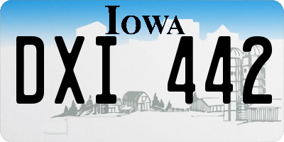 IA license plate DXI442
