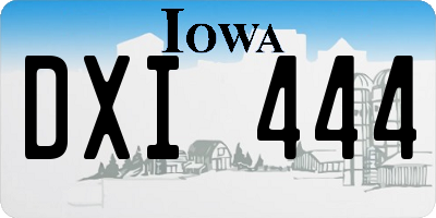 IA license plate DXI444