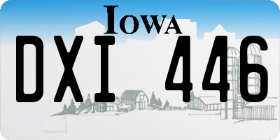 IA license plate DXI446