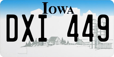 IA license plate DXI449