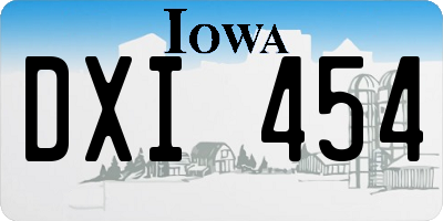 IA license plate DXI454