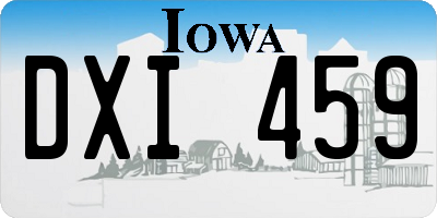IA license plate DXI459