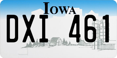 IA license plate DXI461