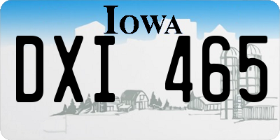 IA license plate DXI465