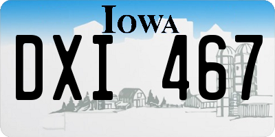 IA license plate DXI467