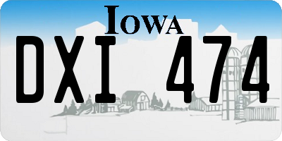 IA license plate DXI474