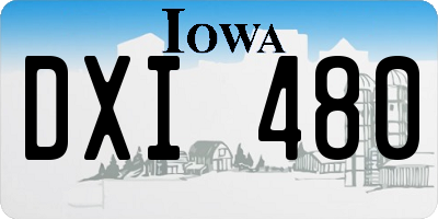 IA license plate DXI480
