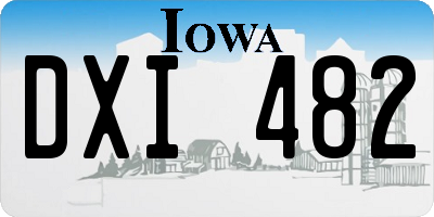 IA license plate DXI482