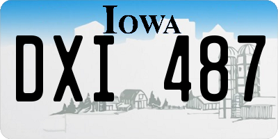 IA license plate DXI487