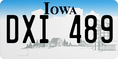 IA license plate DXI489