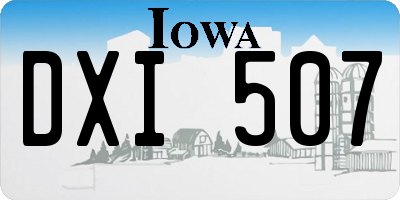 IA license plate DXI507