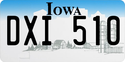 IA license plate DXI510