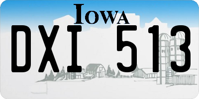 IA license plate DXI513