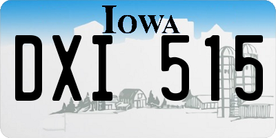 IA license plate DXI515