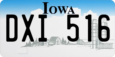 IA license plate DXI516