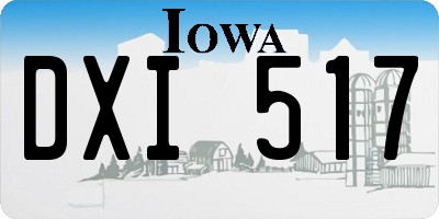 IA license plate DXI517