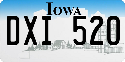 IA license plate DXI520