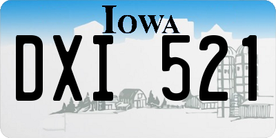 IA license plate DXI521