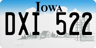 IA license plate DXI522