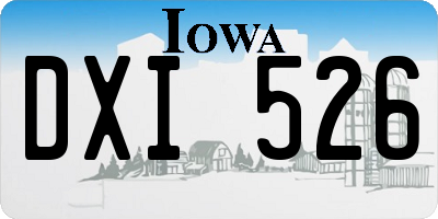 IA license plate DXI526