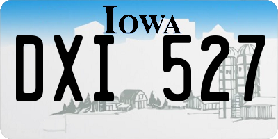 IA license plate DXI527