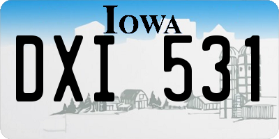 IA license plate DXI531