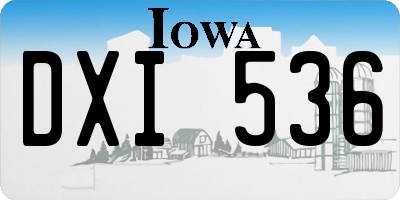 IA license plate DXI536
