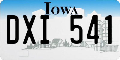 IA license plate DXI541