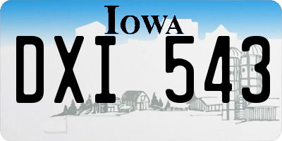 IA license plate DXI543