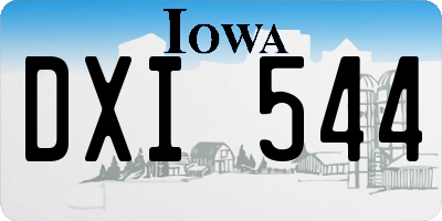 IA license plate DXI544