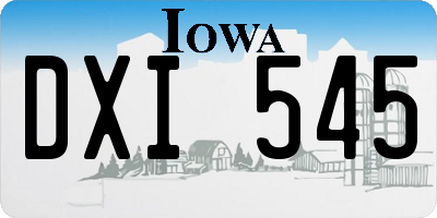 IA license plate DXI545