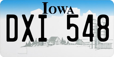 IA license plate DXI548