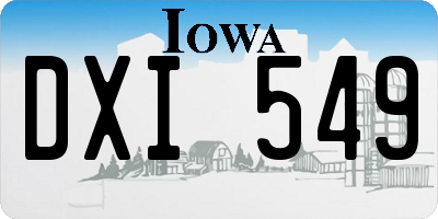 IA license plate DXI549