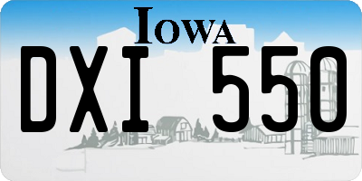 IA license plate DXI550